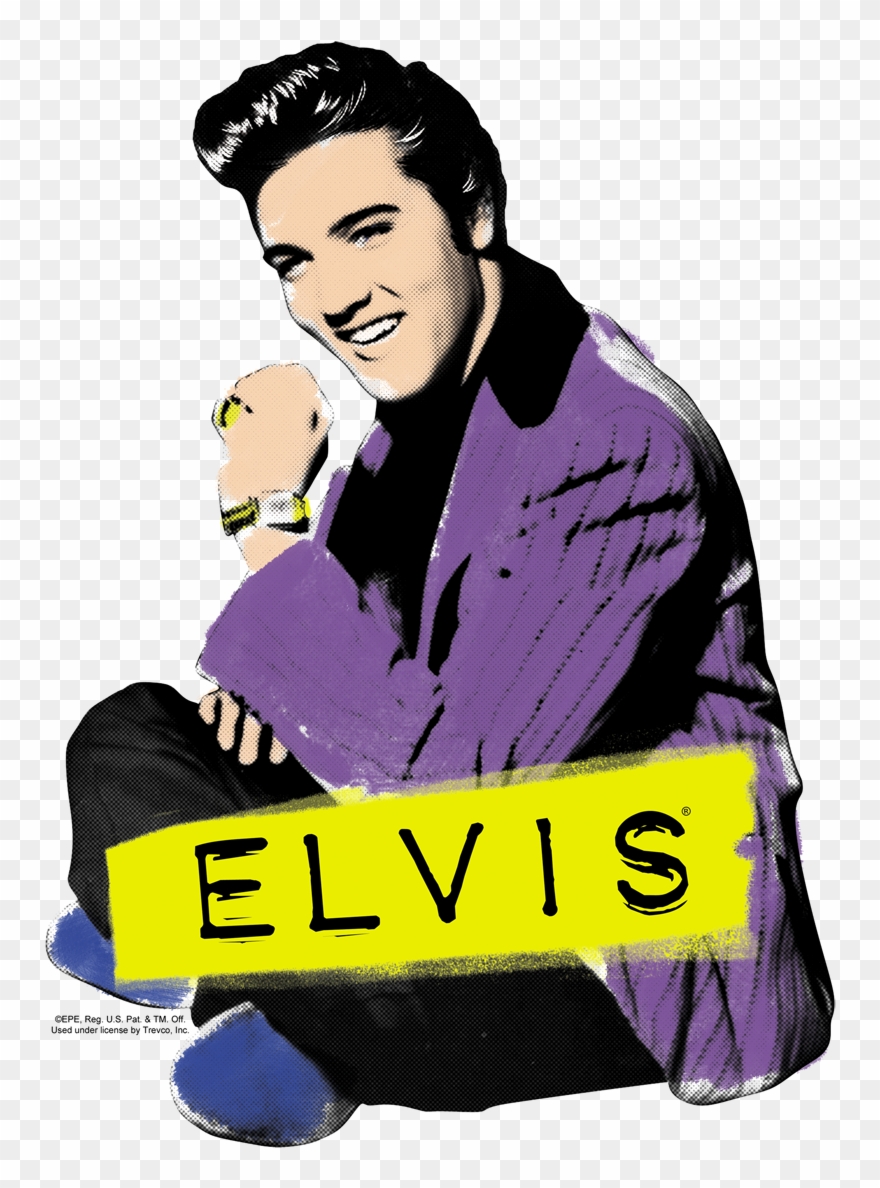 Elvis Presley Sitting Juniors T-shirt - Elvis Presley Clipart