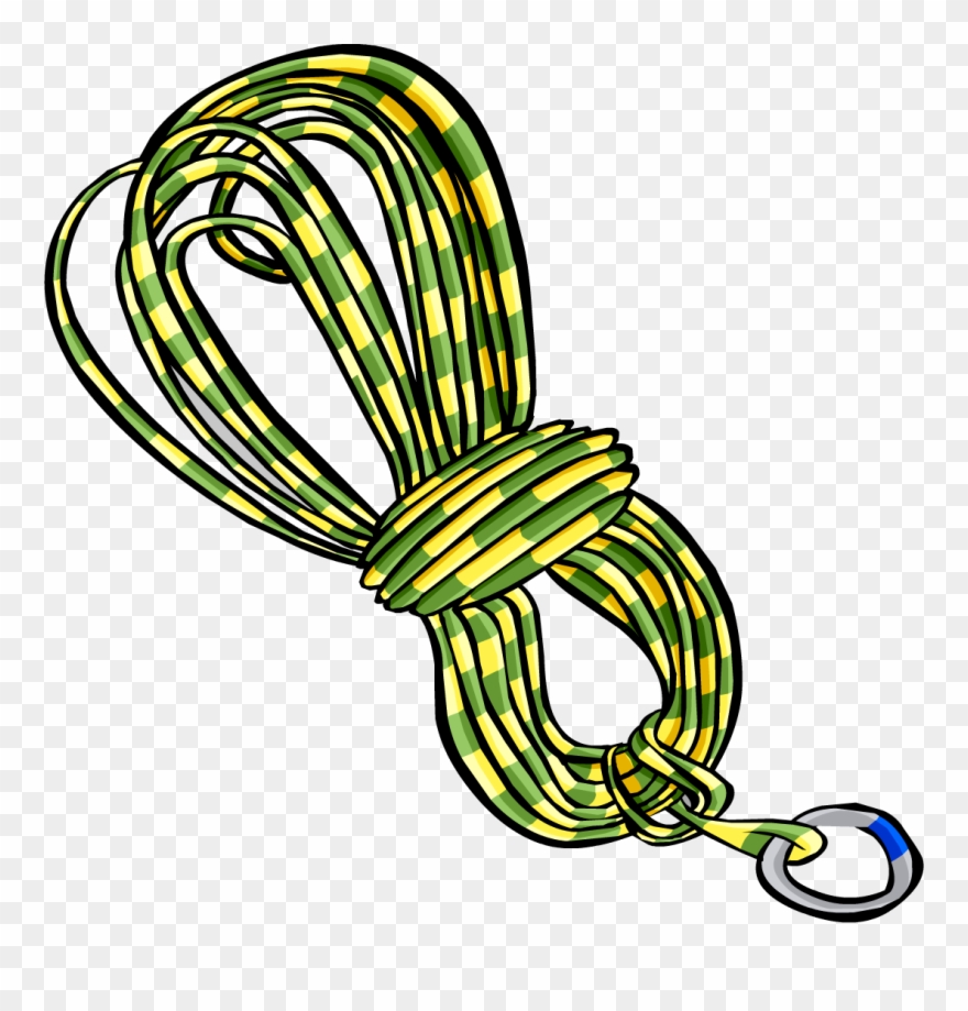 Lasso Clipart Navy Rope - Rock Climbing Rope Clipart - Png Download