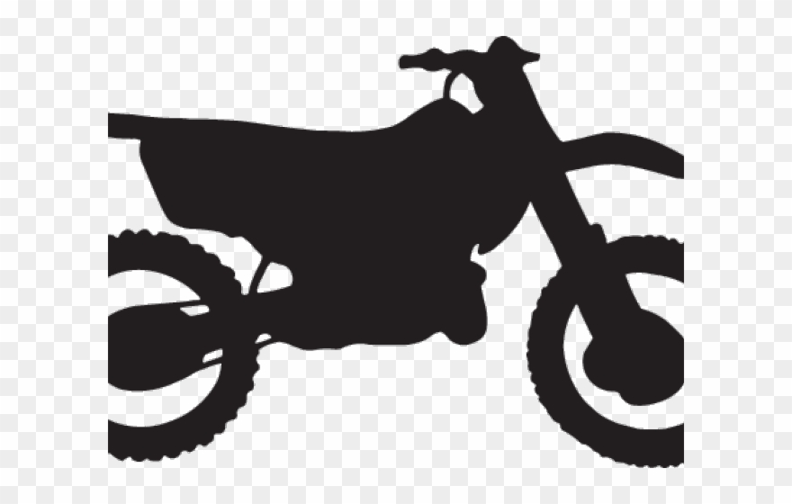 Easy Silhouette Dirt Bike Clipart