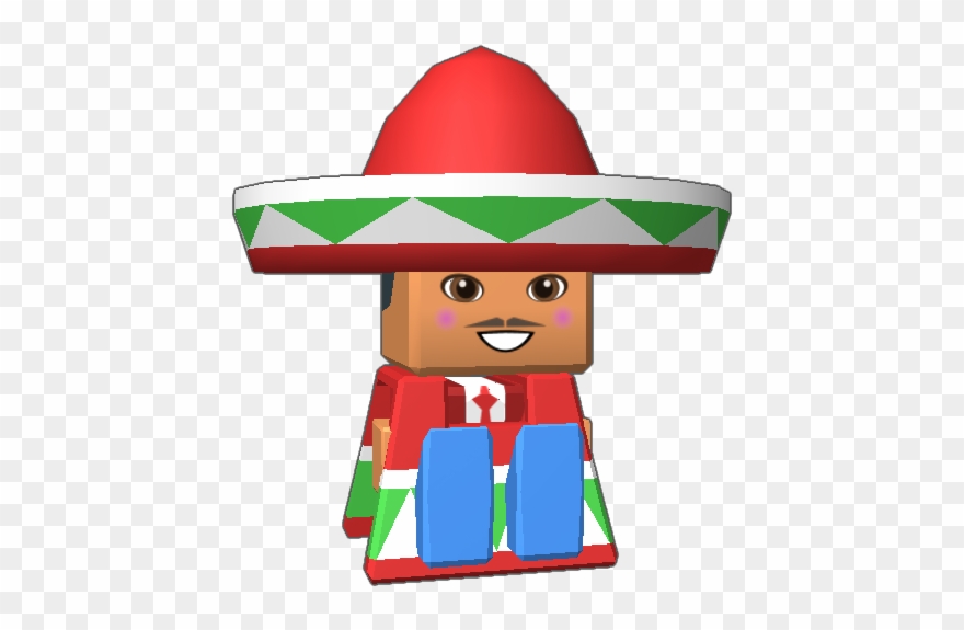 A Happy Mexican Mariachi Dancer, With A Full Set - Cartoon Clipart