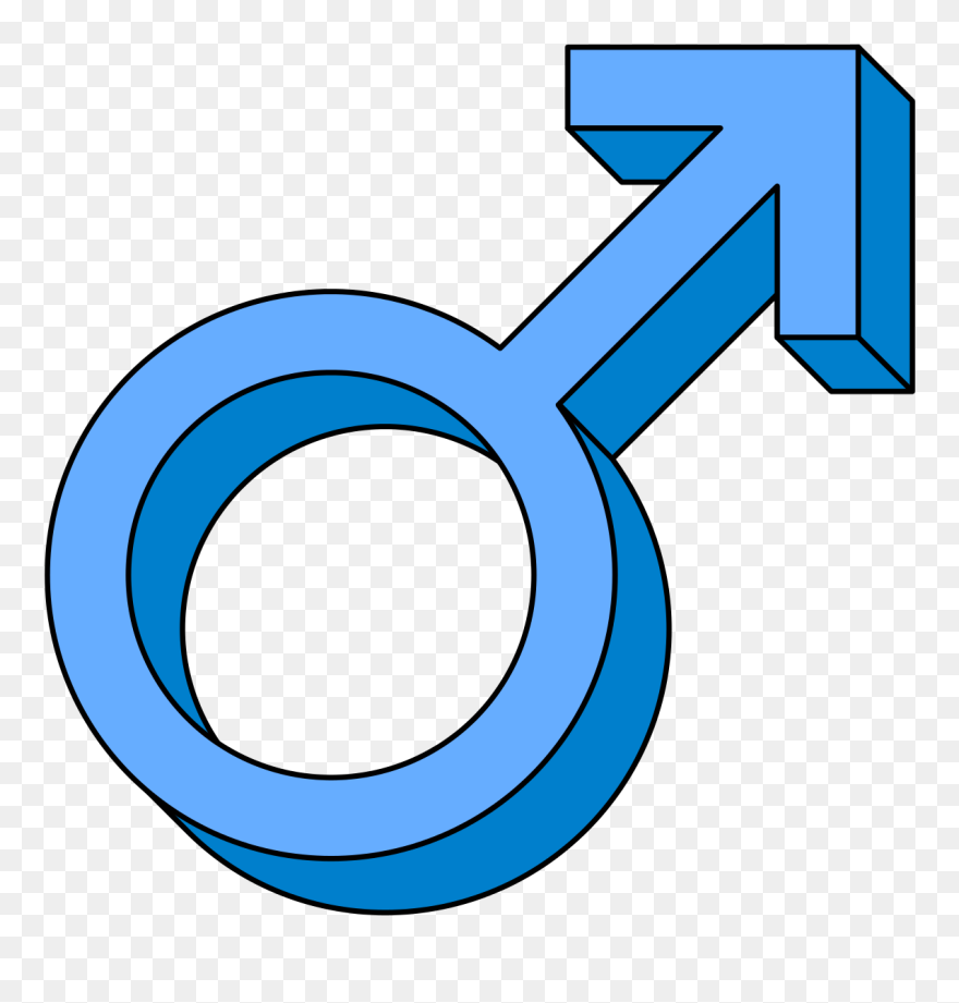Mars Symbol Png - Male Symbol Blue Clipart