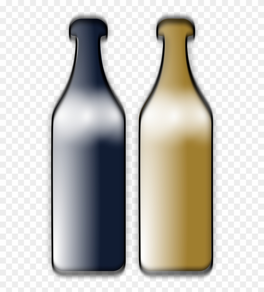 Drunken Wine Bottles Clipart, Vector Clip Art Online, - Glass Bottle - Png Download