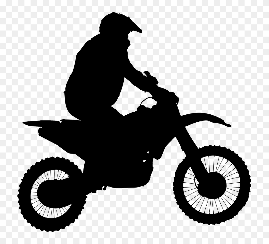 Clipart Motocross Silhouette Diamond Transparent Clip - Motocross Silhouette Png