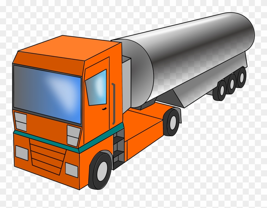 Milk Tank Truck Car Semi-trailer Truck - Oil Tanker Truck Clipart - Png Download
