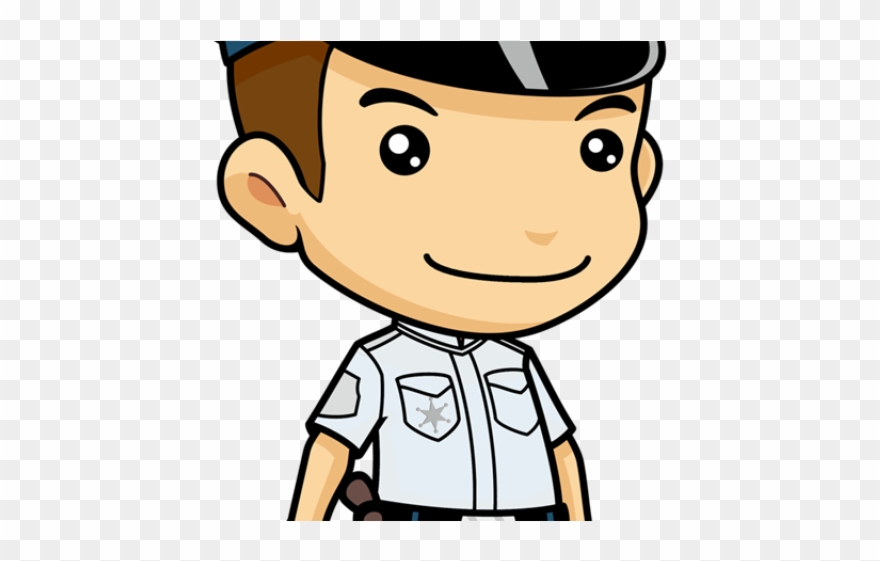 Police Clipart Cute - Police Man For Coloring - Png Download