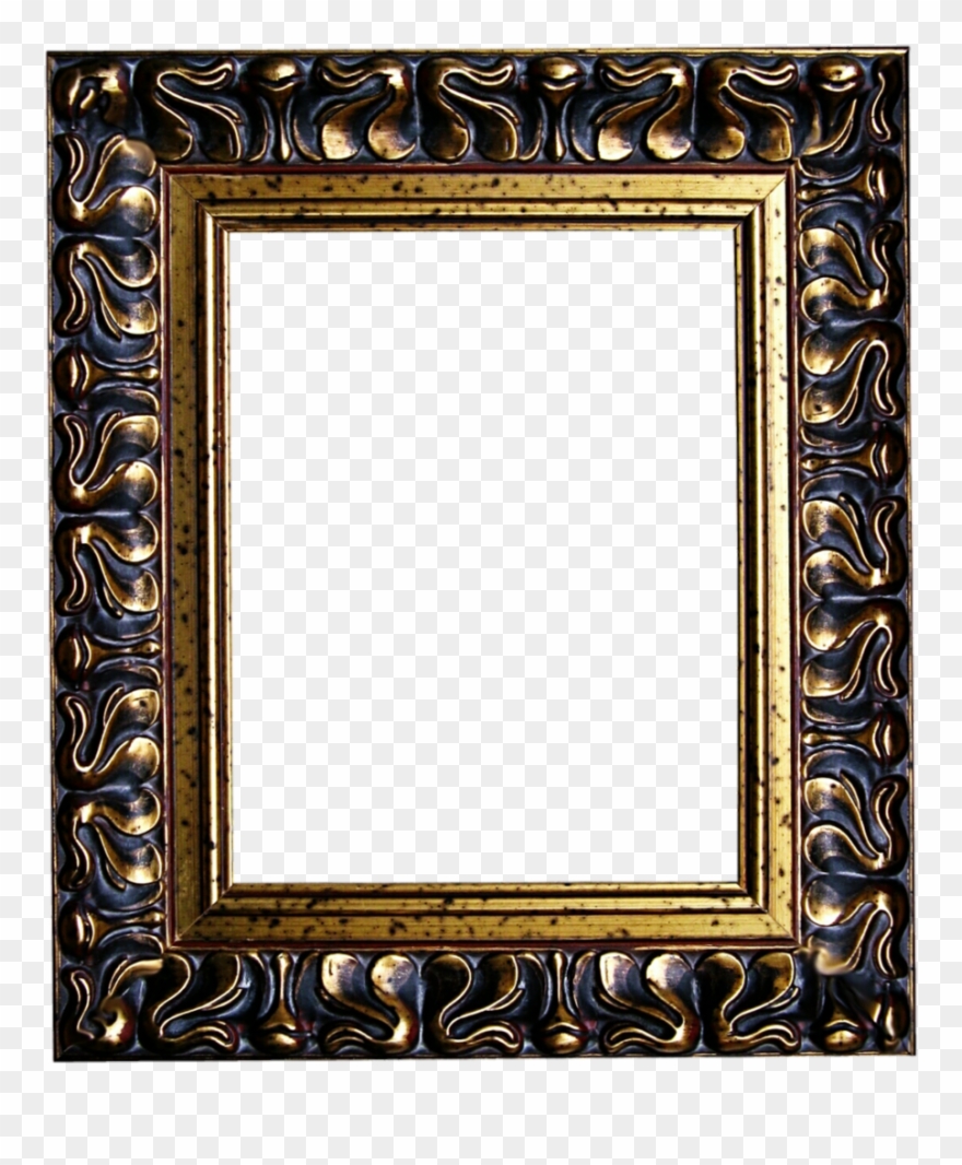 Antique Photo Frame Png Clipart Picture Frames Clip - 4umytreasures's Closet Black Ankle Heel Biker Boots Transparent Png