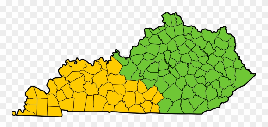 Kentucky Time Zones - Kentucky Time Zone By County Clipart