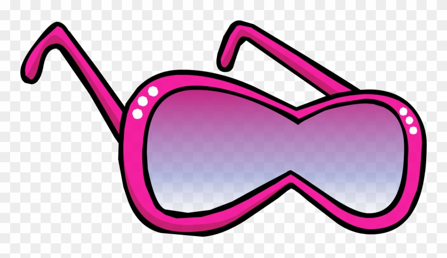 Goggles Clipart Pink - Club Penguin Pink Sunglasses - Png Download