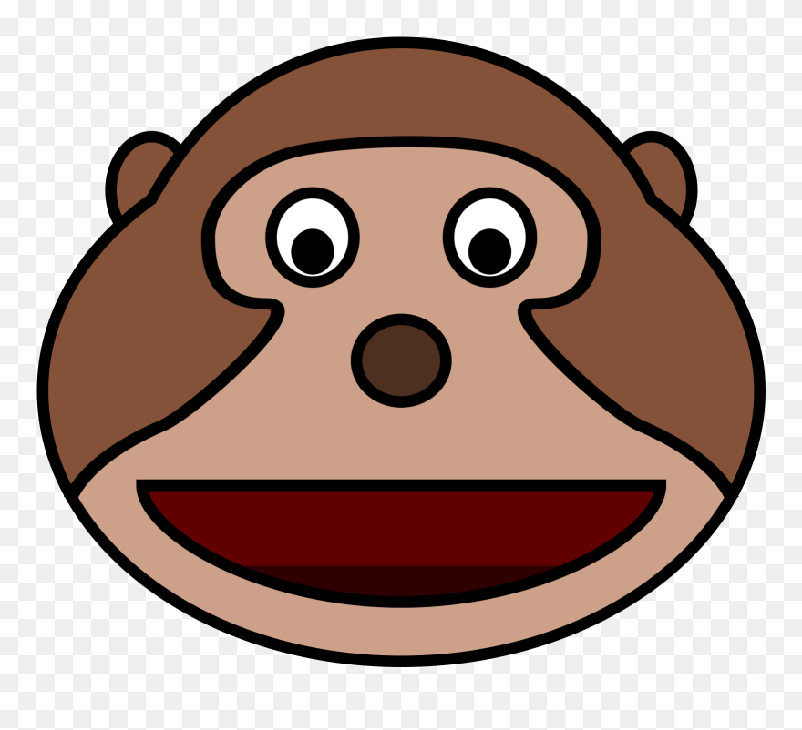 Cartoon Monkey Head - Monkey Head Png Clipart