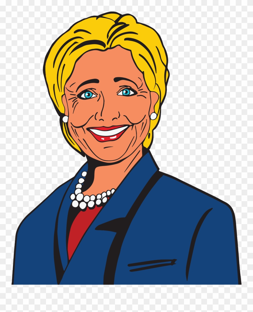 Free Clipart Of Hillary Clinton - Hillary Clinton Clip Art - Png Download