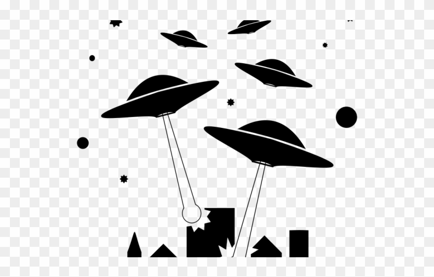 Ufo Clipart Martian - Ufo Ships Happen Sticker - Png Download