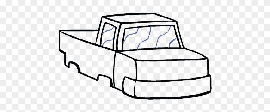 How To Draw Monster Truck - Step By Step Drawing Monster Truck Clipart