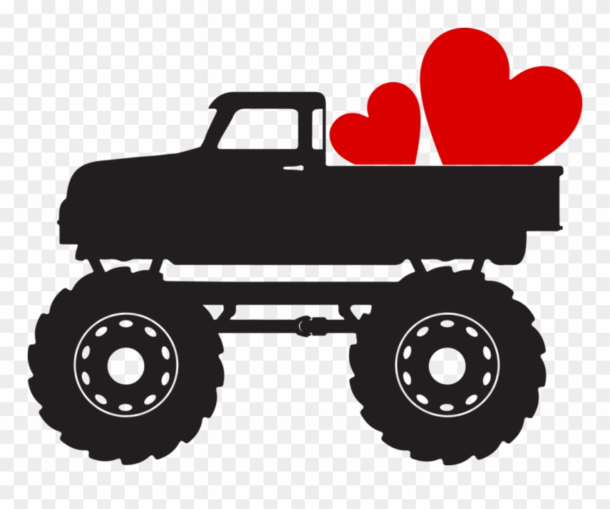 Monster Love Truck Cookie Cutter - Car Clipart