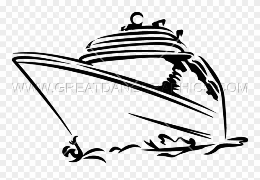 Cruise Ship - Silhouette Ship Cruise Images Clip Art - Png Download