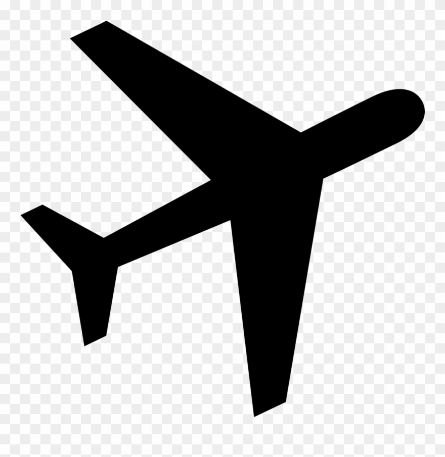 Thumb Image - Airplane Logo Grey Clipart