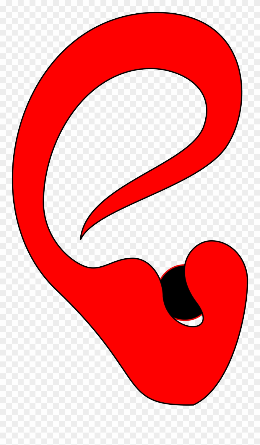 Ear Plug Clipart, Vector Clip Art Online, Royalty Free - Red Ear Clip Art - Png Download