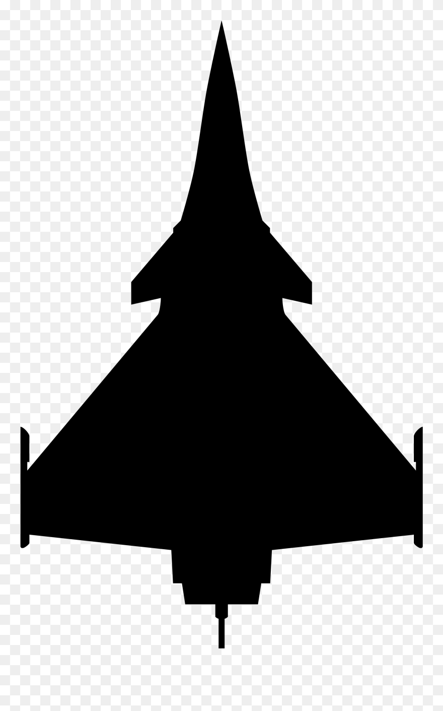 Dassault Rafale Silhouette-top - Silhouette Rafale Clipart