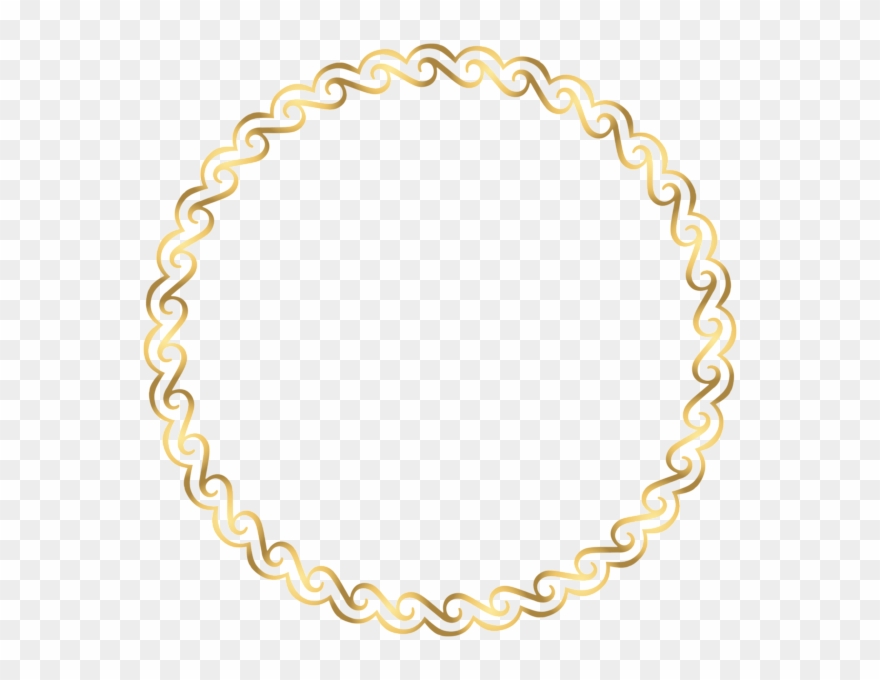 Round Border Deco Frame Png Clip Art - Art Deco Frame Round Transparent Png