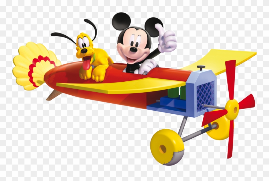 Clipart Airplane Minnie Mouse - Mickey Mouse Airplane - Png Download