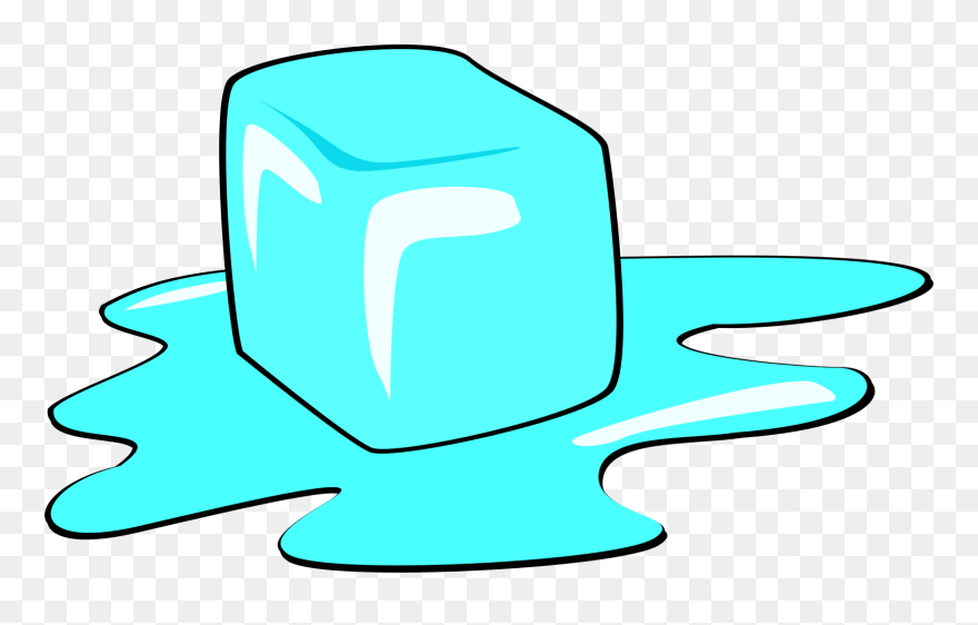 Ice Cube Drawing - Melting Ice Cube Clip Art - Png Download