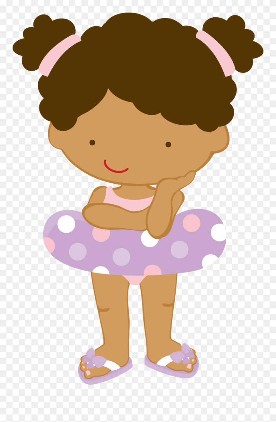 Photo Shared On Meowchat Pool Parties, Cute Clipart, - Girl Pool Party Clipart - Png Download