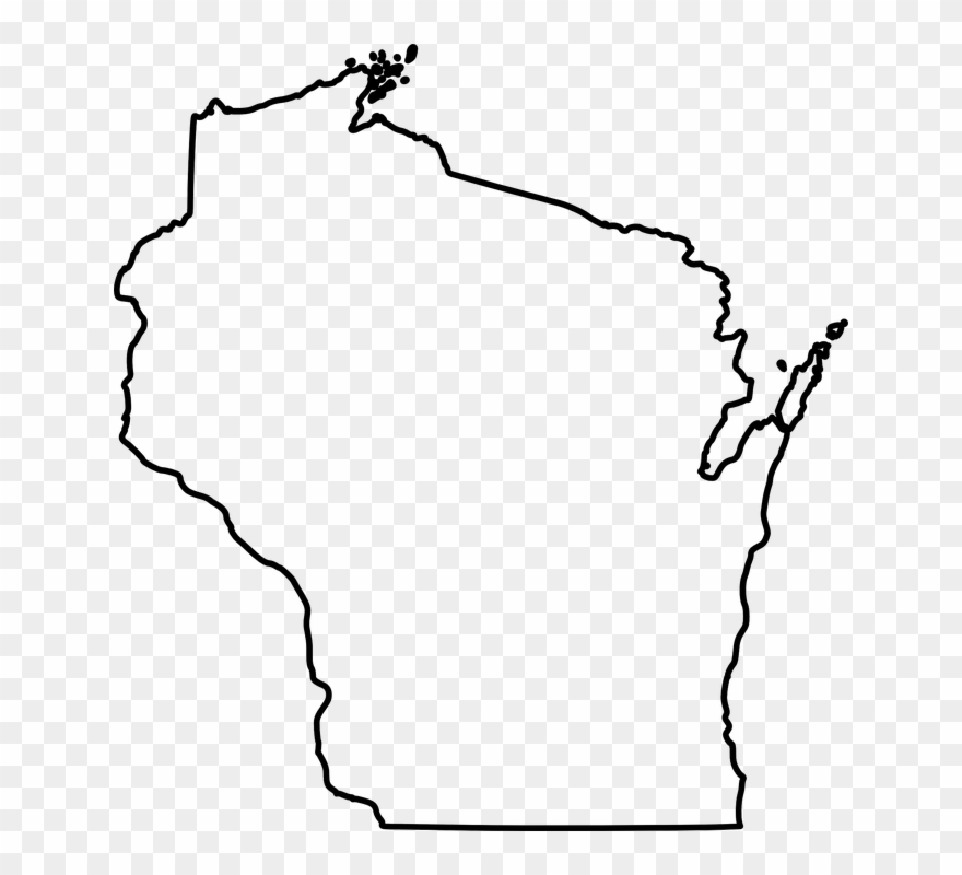 Large Outline Of Wisconsin Clipart