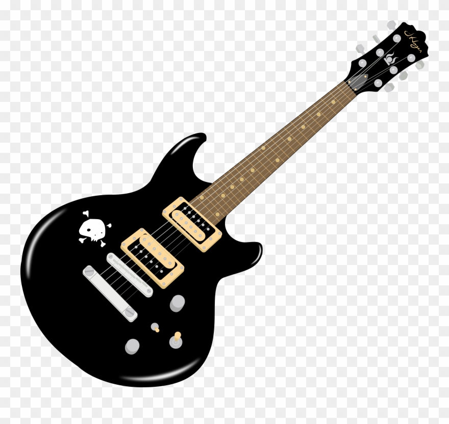 Black - Electric - Guitar - Clip - Art - Rock Guitar Clip Art - Png Download