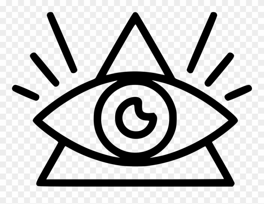 Graphic Black And White All Seeing Eye Clipart - All Seeing Eye Png Transparent Png