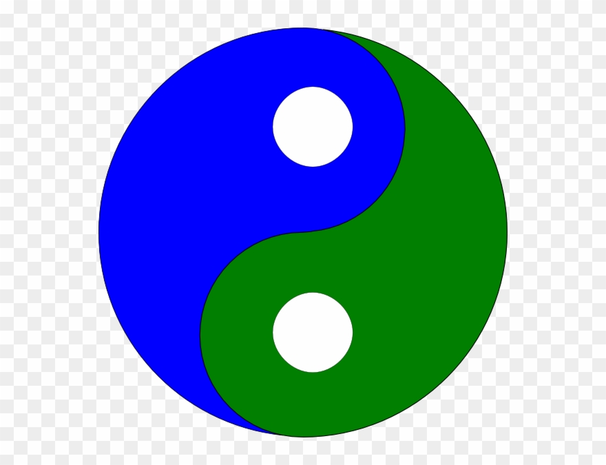 Blue And Green Yin Yang Logo Clipart