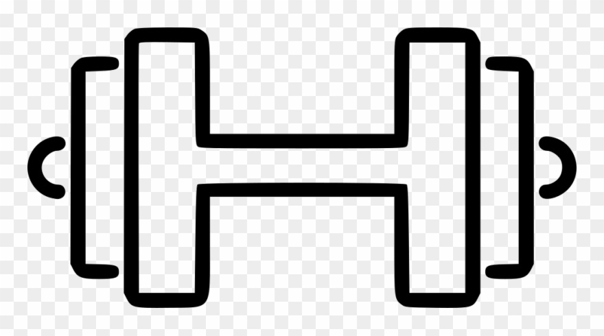 Collection Of Transparent High Quality Free - Dumbbell Clipart Transparent Background - Png Download