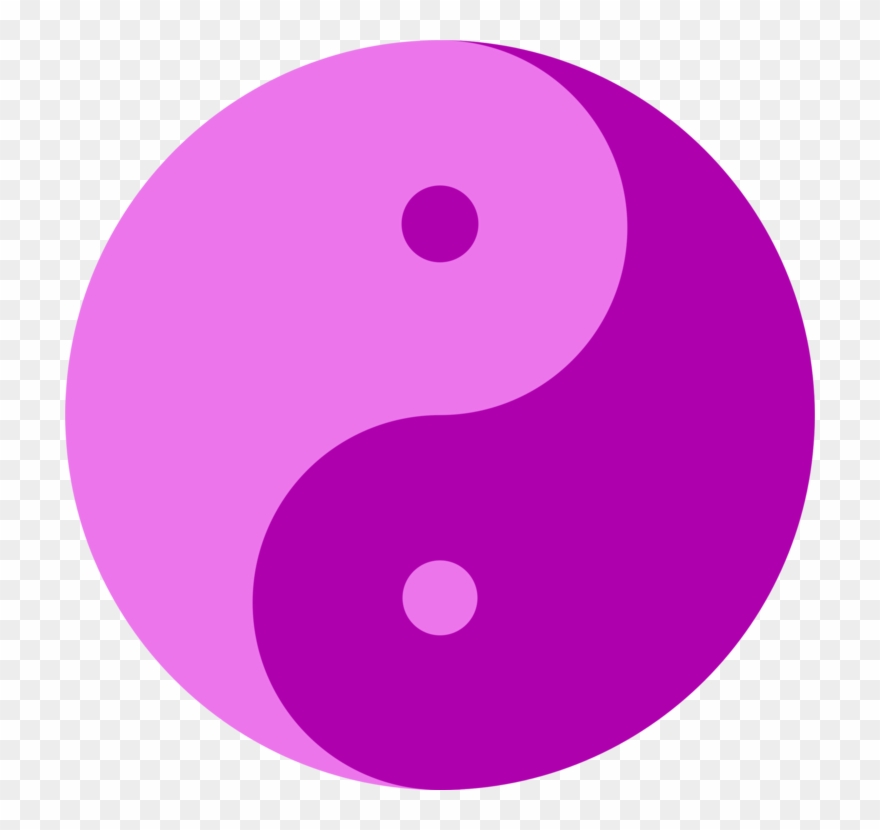 Yin And Yang Magenta Violet Purple Computer Icons - Clipart Yin Yang Pink - Png Download