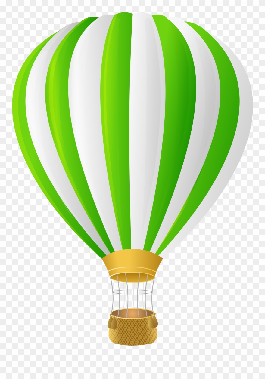 Hot Air Balloon Green Clipart