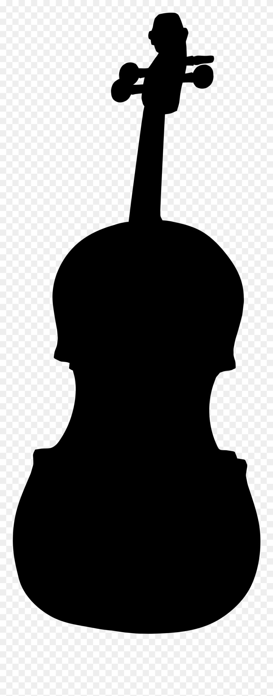 Clip Art Transparent Download Bass Silhouette Clipart - Violin Silhouette Png