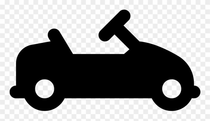 This Image Is Of A Small Vehicle Shape With Two Circles - Icon Clipart