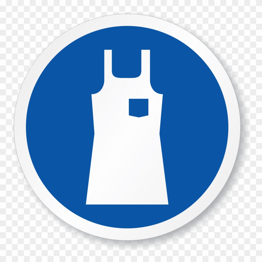 Safety Apron Clipart Black - Apron Sign - Png Download