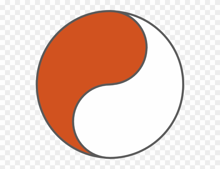 Orange And White Yin Yang Clipart