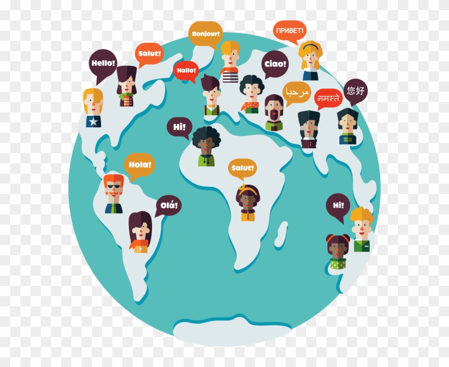 Graphic Library Download Hi Clipart World Hello Day - Languages Vector - Png Download