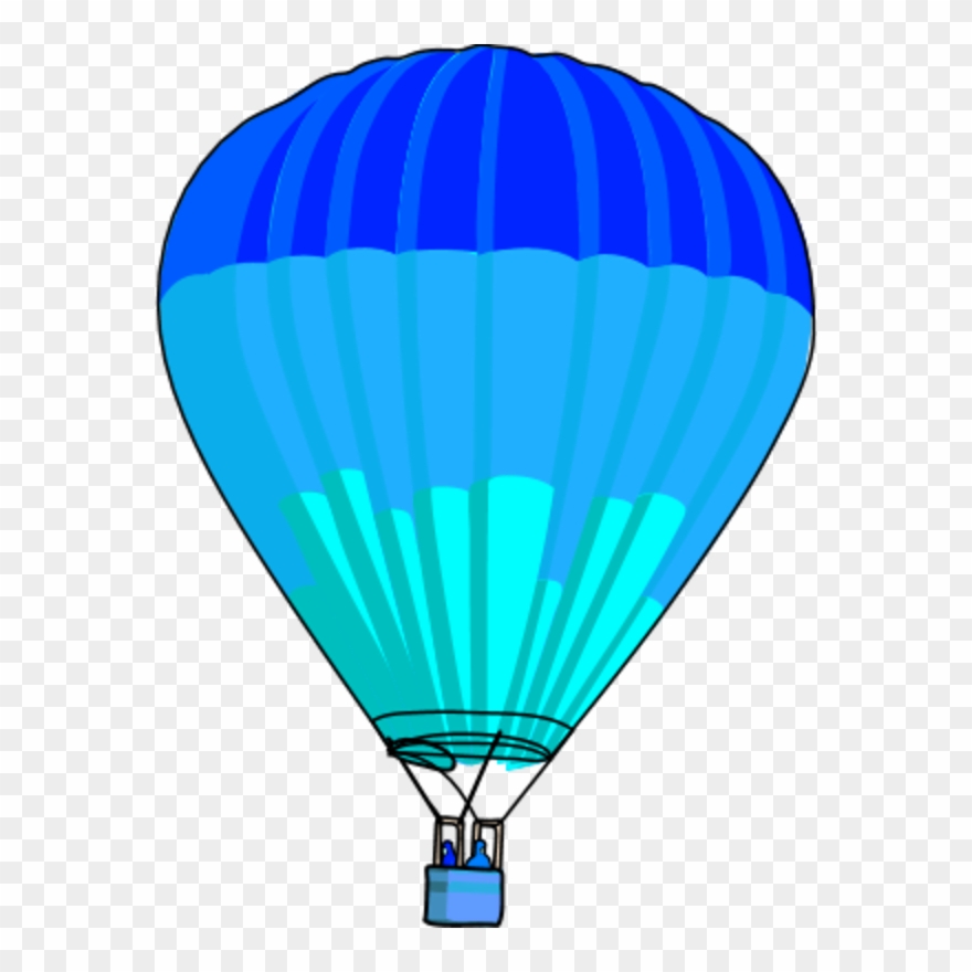 Vector Clip Art - Hot Air Balloon Clip Art Blue - Png Download
