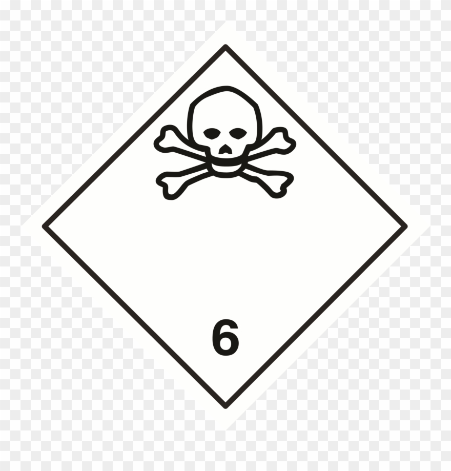 Adr Dangerous Goods Pictogram Chemical Substance Hazard - 6.1 Toxic Label Clipart