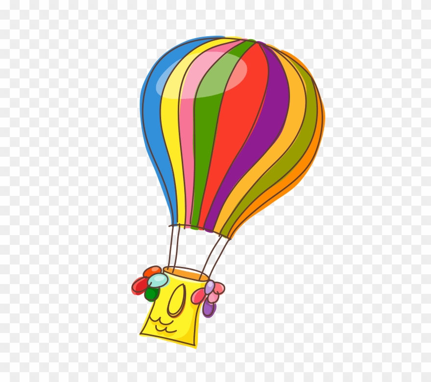Disegni Di Mongolfiere Colorate Clipart Hot Air Balloon - Mongolfiera Colorata Disegno - Png Download