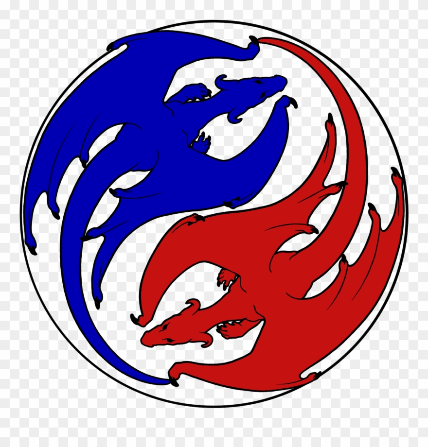 Yinyang Dragons Final Clipart