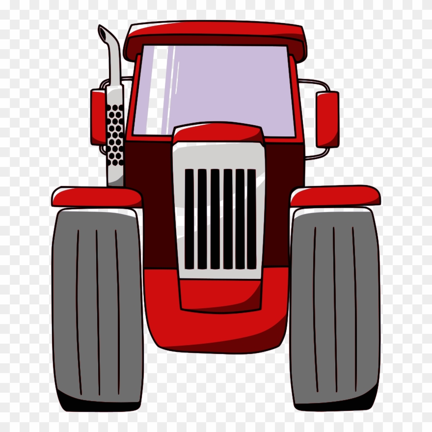 Download Tractor Front View Clipart John Deere International - Cartoon Tractor Front View - Png Download