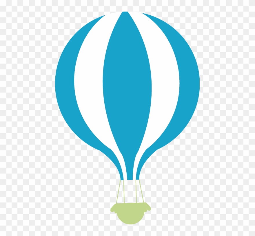 Download Free Printable Clipart And Coloring Pages - Blue Hot Air Balloon Clipart - Png Download