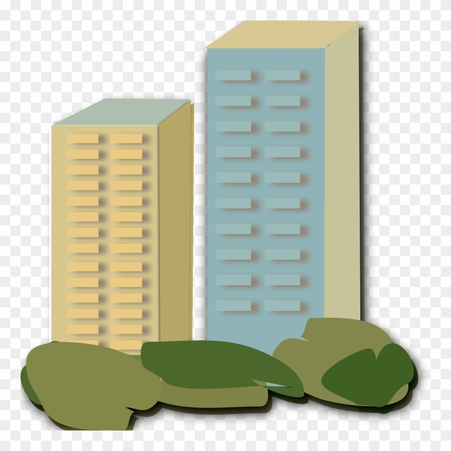 Buildings Clip Art Download - Block Of Flats Clipart - Png Download