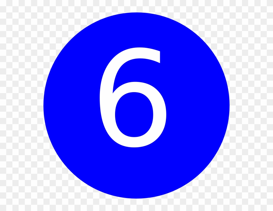 Svg Royalty Free Stock 6 Clipart Circle - No 6 Clip Art - Png Download