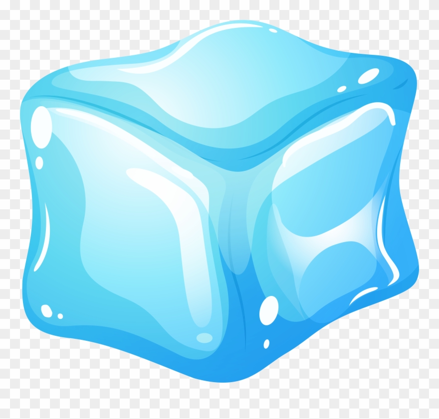 Ice Cube Blue Clip Art Web Clipart - Ice Cube - Png Download