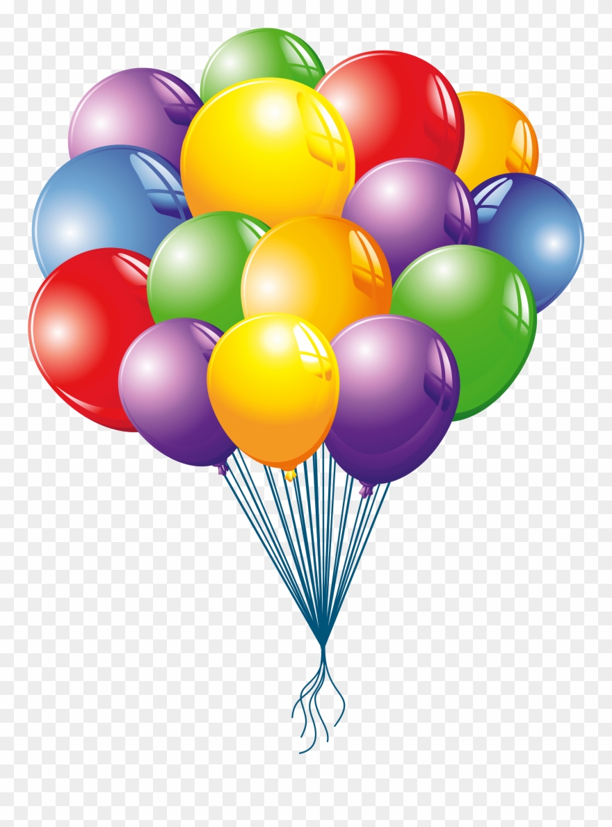 Top 63 Balloons Clip Art - Bunch Of Balloons Clipart Free - Png Download
