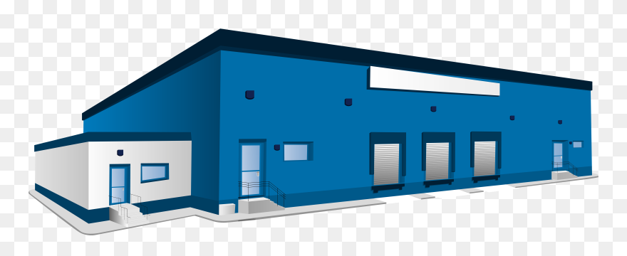 Building Architectural Engineering Clip Art - Factory Building Vector Png Transparent Png