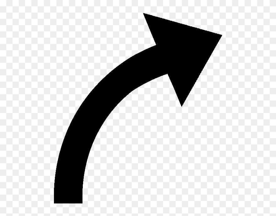 Download Clip Art Freeuse Download Cookie Clip Art - Curved 45 Degree Arrow - Png Download