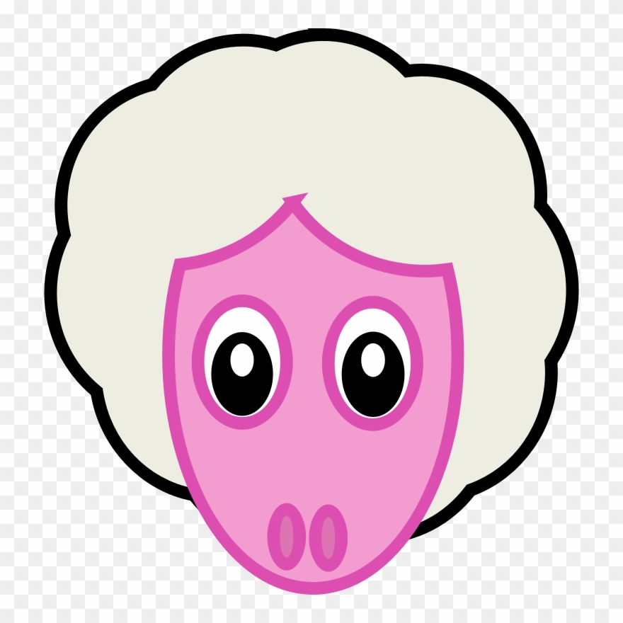 Sheep Face - Cafepress Fun With Animals Oval Sticker Clipart